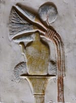 An example of the lotus bud with the lotus plant are pervasive in ancient Egyptian art.