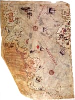 The Piri Reis map in color.